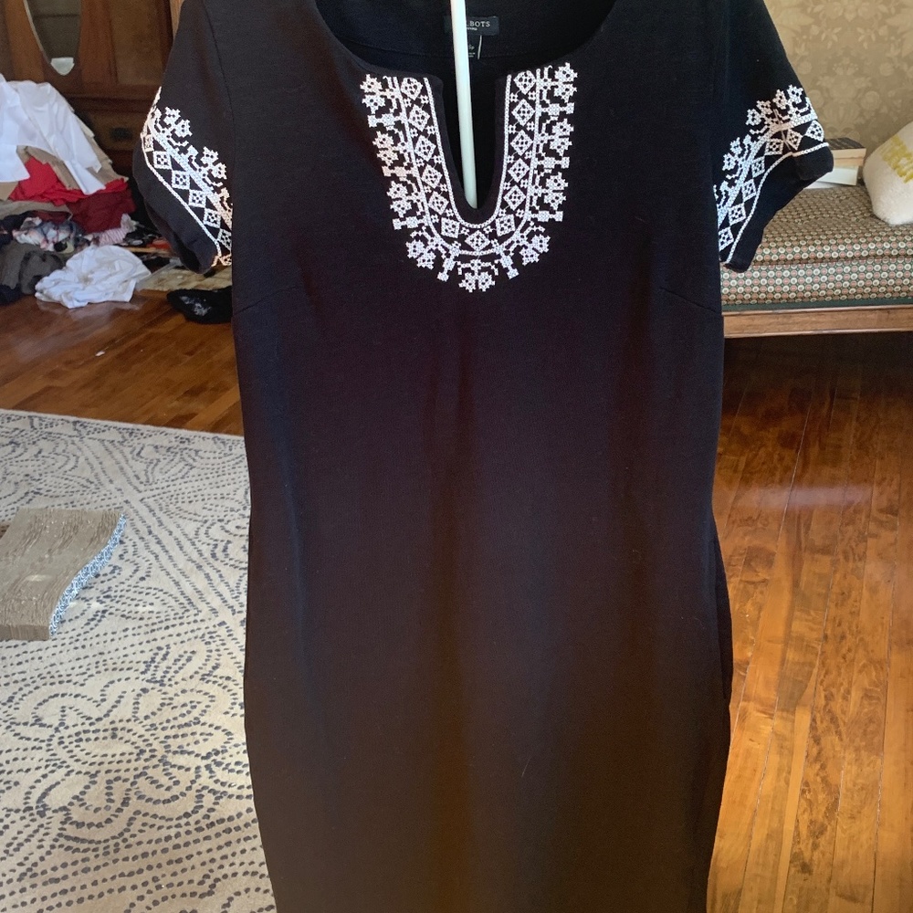 Talbots petites all‎ cotton knit dress with pockets. Worn once